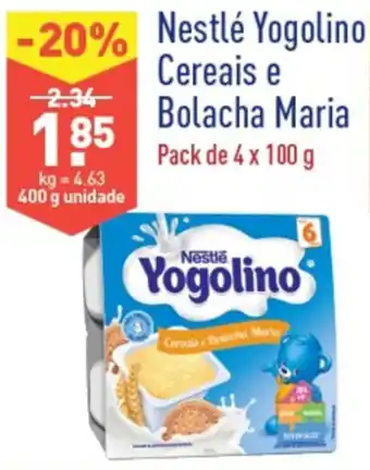 ALDI Nestlé Yogolino Cereais e Bolacha Maria 4 x 100g promoção