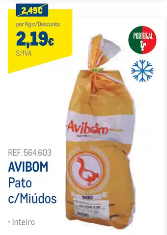 Makro Avibom Pato c/Miúdos Inteiro promoção
