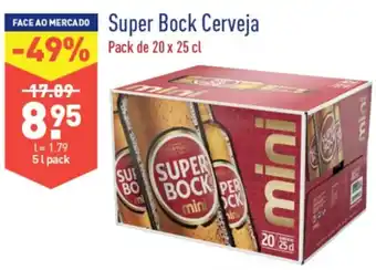 ALDI Super Bock Cerveja 20 x 25cl 5L promoção