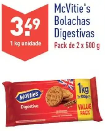 ALDI McVitie's Bolachas Digestivas 2 x 500g 1kg promoção
