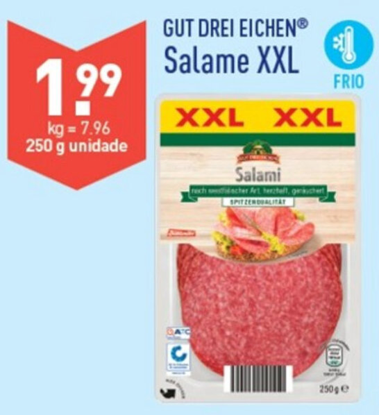Promoção Gut Drei Eichen Salame XXL 250g em ALDI