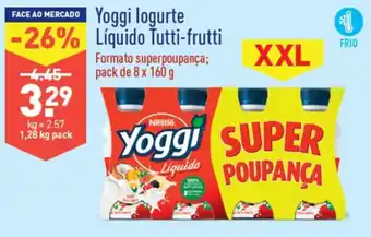 ALDI Yoggi Iogurte Líquido Tutti-frutti 8x160g promoção