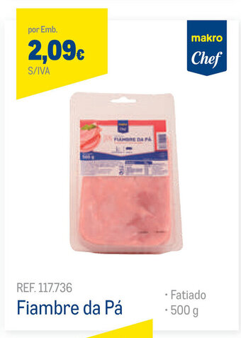 Makro Fiambre da Pà 500g promoção