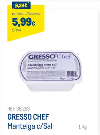 Makro Gresso Chef Manteiga c/Sal 1kg promoção