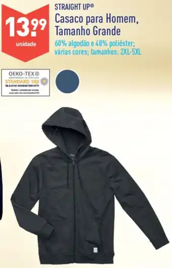 ALDI Casaco para Homem, Tamanho Grande 2XL-5XL promoção