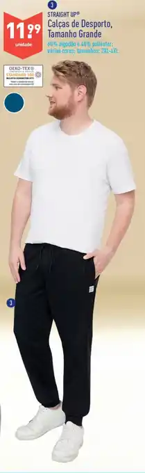 ALDI Straight Up Calças de Desporto, Tamanho Grande 2XL-4XL promoção