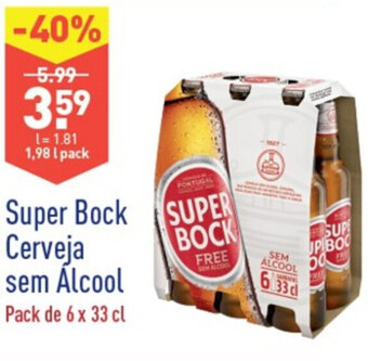 ALDI Super Bock Cerveja sem Álcool 6x33cl promoção