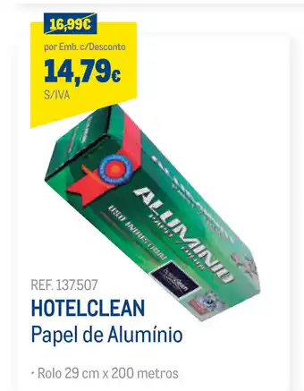 Makro Hotelclean Papel de Lumínio promoção