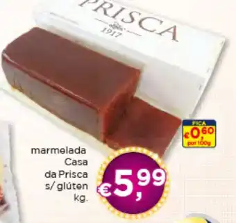 Bolama marmelada Casa da Prisca s/glúten kg. promoção