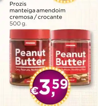 Bolama Prozis manteiga amendoim cremosa/crocante 500g promoção