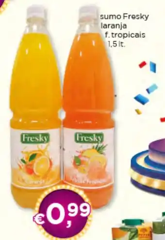Bolama sumo Fresky laranja f. tropicais 1,5 lt. promoção