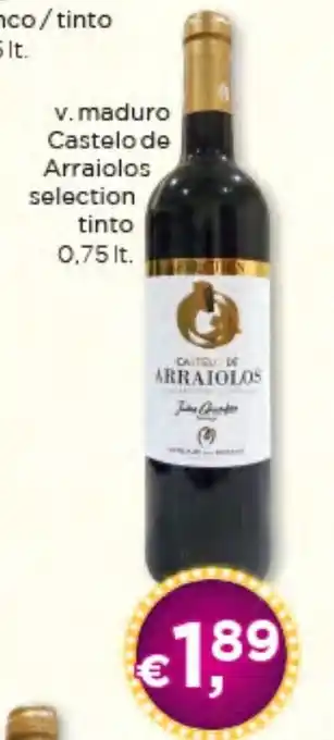 Bolama v.maduro Castelo de Arraiolos selection tinto 0.75lt promoção