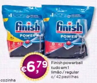 Finish powerball tudo em 1 limão/regular c/42 pastilhas