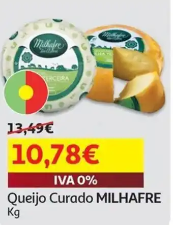 Auchan Queijo Curado MILHAFRE Kg promoção