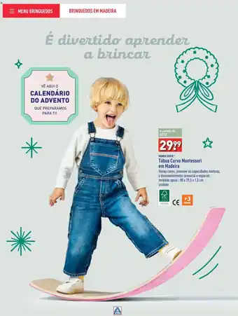 ALDI MUNDO DIVER Tábua Curva Montessori em Madeira promoção