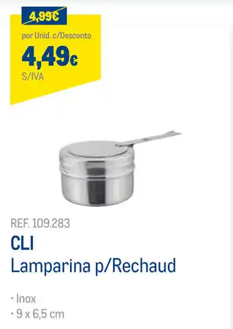 CLI Lamparina p/Rechaud 9x6,5cm
