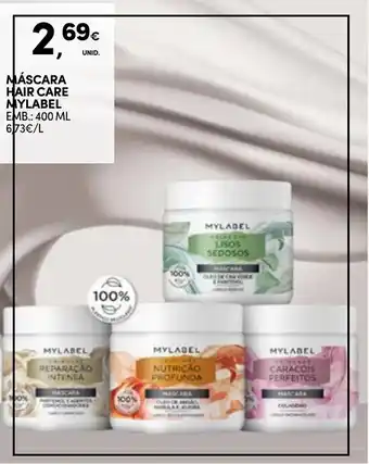 Continente MÁSCARA HAIR CARE MYLABEL EMB.: 400 ML promoção