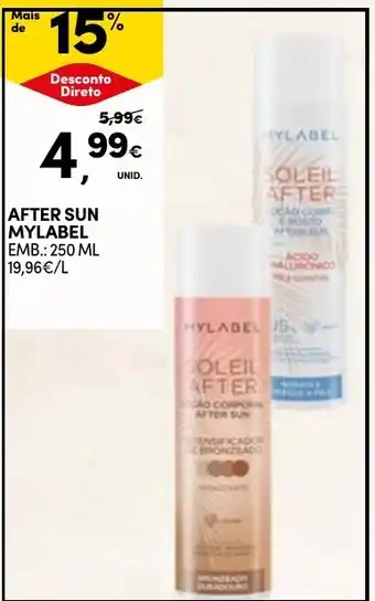 Continente AFTER SUN MYLABEL EMB.: 250 ML promoção