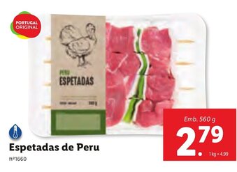 Lidl Espetadas de Peru promoção