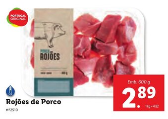 Lidl Rojões de Porco 600g promoção