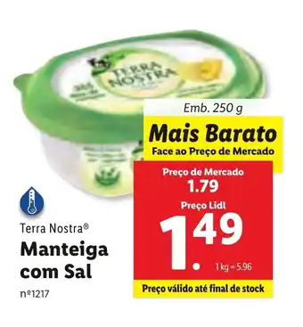 Lidl Manteiga com Sal promoção