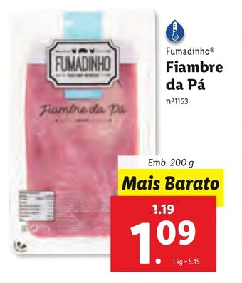 Lidl Fiambre da Pà 200g promoção