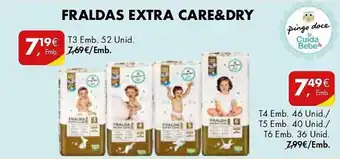 Pingo Doce FRALDAS EXTRA CARE&DRY T3 Emb. 52 Unid. promoção
