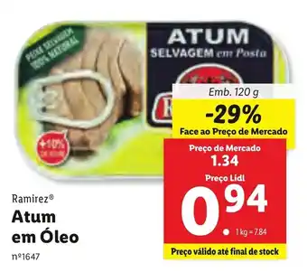 Lidl Atum em Óleo 120g promoção