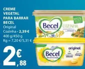 E.Leclerc CREME VEGETAL PARA BARRAR BECEL 400g/450g promoção