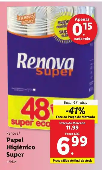 Lidl Papel Higiénico Super promoção