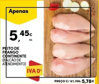 Continente PEITO DE FRANGO CONTINENTE KG promoção