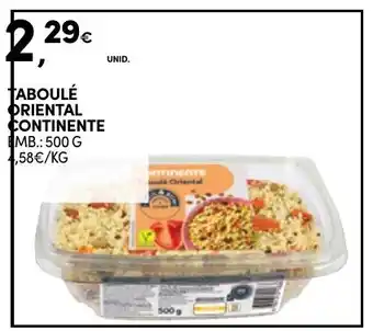 Continente TABOULÉ ORIENTAL CONTINENTE BMB.: 500 G promoção