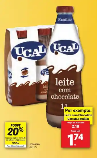 Lidl Ucal Leite com Chocolate 1L promoção