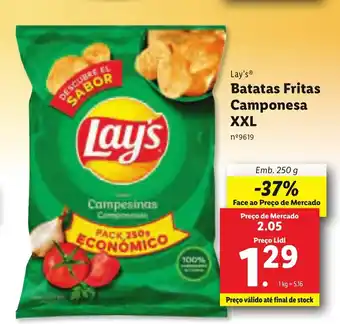 Lidl Lay's Batatas Fritas Camponesa XXL 250g promoção