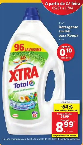 Lidl Detergente em Gel para Roupa 4,8L promoção