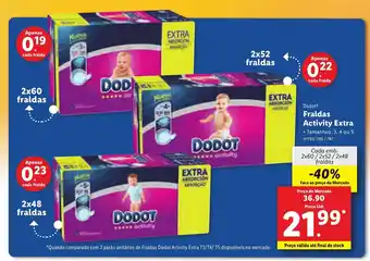 Dodot Fraldas Activity Extra 2x60/ 2x52/ 2x48
