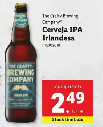 The Crafty Brewing Company Cerveja IPA Irlandesa 0,50L