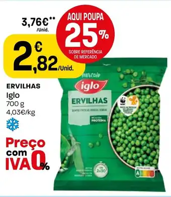 Intermarché ERVILHAS Iglo 700g promoção