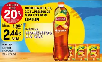 Intermarché ICE TEA Lipton Pêssego 2L promoção