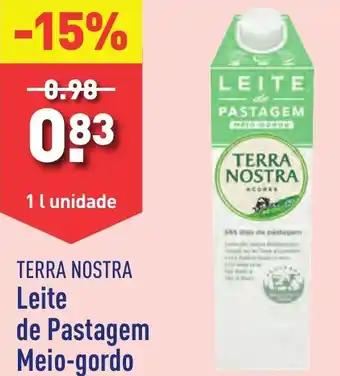 ALDI TERRA NOSTRA Leite de Pastagem Meio-gordo promoção