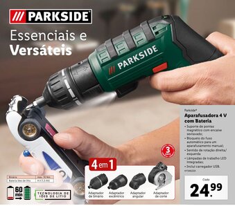 Lidl Parkside Aparafusadora 4 V com Bateria promoção