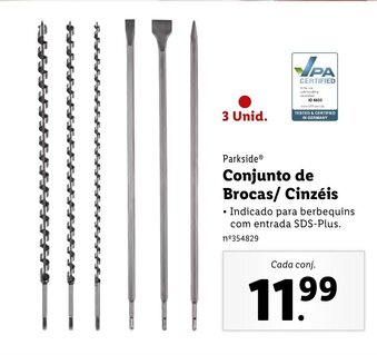 Lidl Parkside Conjunto de Brocas/ Cinzéis promoção