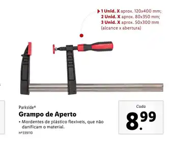 Lidl Parkside Grampo de Aperto promoção
