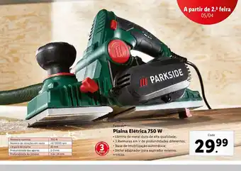 Lidl Parkside Plaina Elétrica 750W promoção