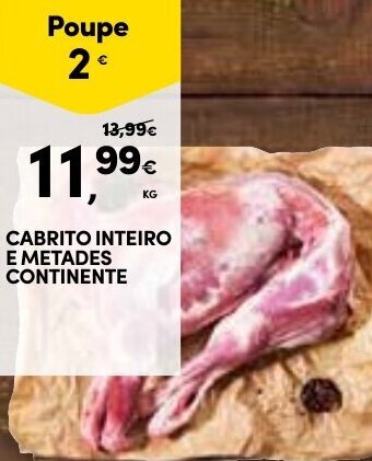 Continente Cabrito Inteiro e Metades Continente promoção