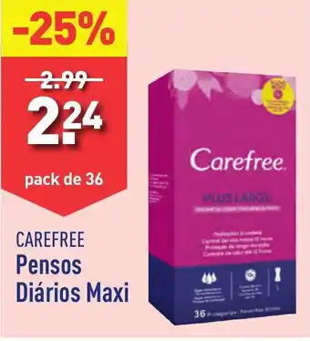 ALDI CAREFREE Pensos Diários Maxi promoção