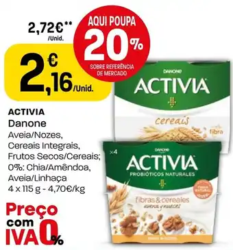 Intermarché ACTIVIA Danone 4x115g promoção
