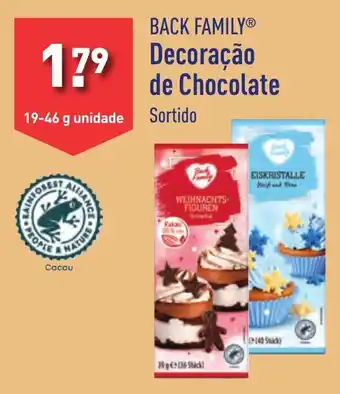 ALDI BACK FAMILY Decoração de Chocolate Sortido promoção