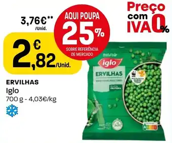 Intermarché ERVILHAS Iglo 700 g promoção