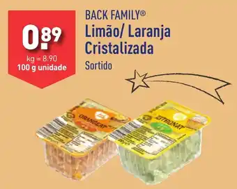 ALDI BACK FAMILY Limão/ Laranja Cristalizada Sortido promoção